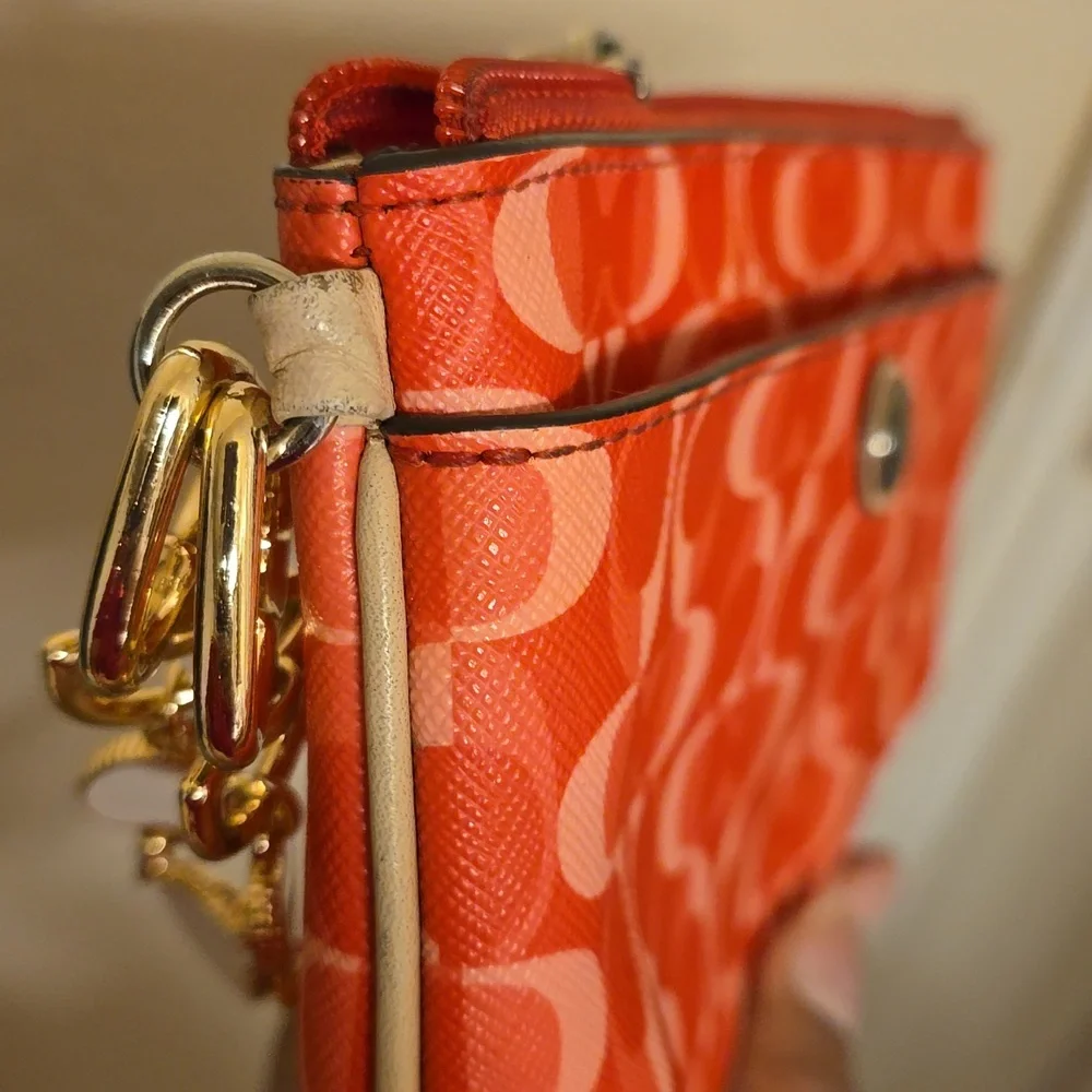 Coach Red Signature Wristlet - Picture 13 of 15